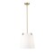 Z-Lite Weston Pendant, 3-Light, 13 In.W x 13 In.H, Modern Gold/White Linen 3501P13-MGLD - alternate 6